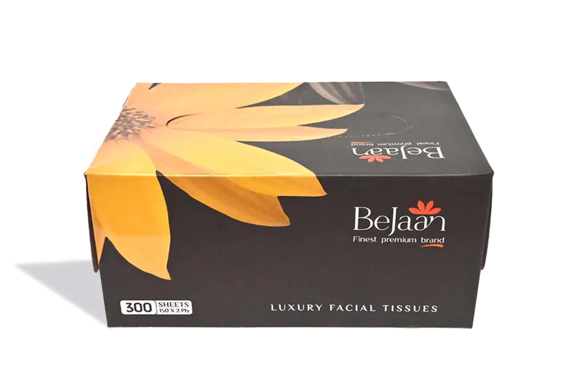 BeJaan 2-Ply Non-Perfumed Luxury Facial Tissues in Black - POP UP